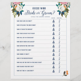 Lámina Juegos de Despedida de Soltera Adivina Quién es la