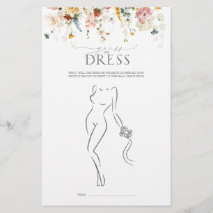 Lámina Juegos de ducha de novia acuarela de flores de jar