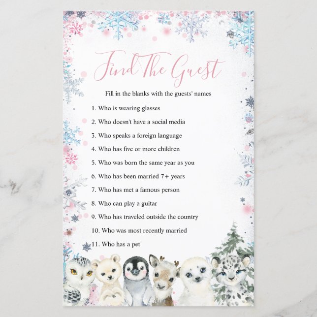 Lámina Juegos de Invierno de Woodland (Anverso)