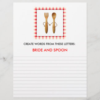 Lámina Juegos de la ducha de novia