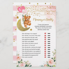 Lámina Juegos de papi o mami de bebé