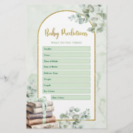 Lámina Juegos de Predicciones para Bebés con un libro de 