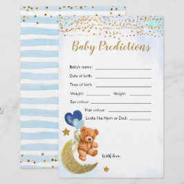 Lámina Juegos de Predicciones para Bebés de Baby Shower c