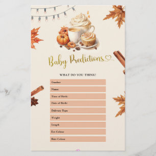 Lámina Juegos de Predicciones para Bebés de la Calabaza d