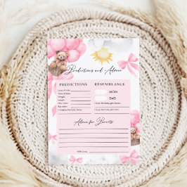 Lámina Juegos de predicciones y consejos para baby shower