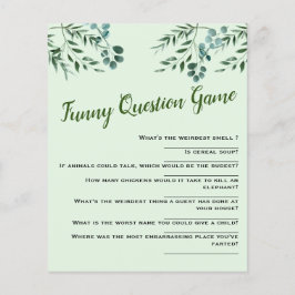 Lámina Juegos de preguntas para Baby Shower