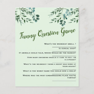 Lámina Juegos de preguntas para Baby Shower