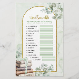 Lámina Juegos de Word Scramble de libro de cuentos de veg