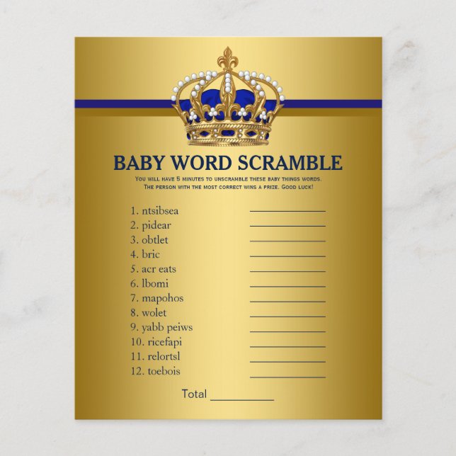 Lámina Juegos para la Fiesta de Bienvenida del Príncipe B (Anverso)