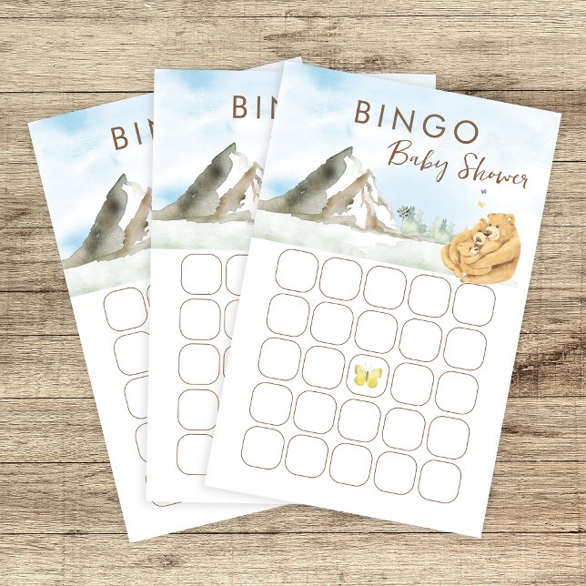 Lámina Jugador Blue Mountain Bear Family Shower Bingo (Subido por el creador)