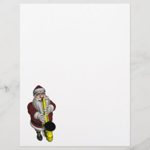 Lámina Jugador saxofón de Santa Claus