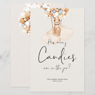 Lámina Jugar con Baby Shower - ¿Cuántos caramelos?
