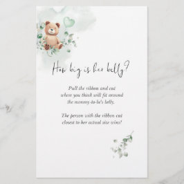 Lámina Jugar con Baby Shower - ¿Qué Tan Grande Es Su Bell