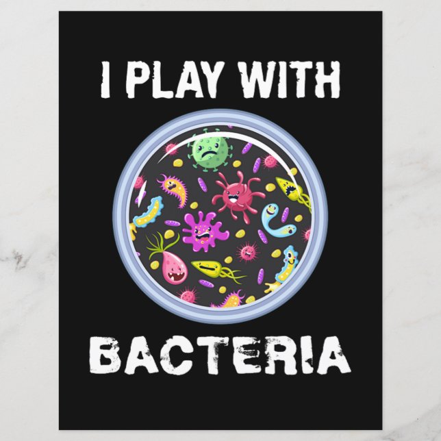 Lámina Jugar con la química de la microbiología bacterian (Anverso)