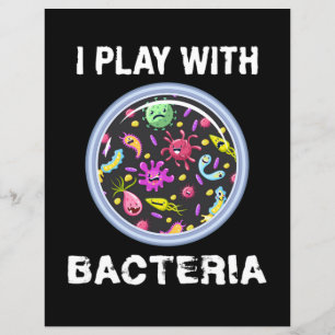 Lámina Jugar con la química de la microbiología bacterian