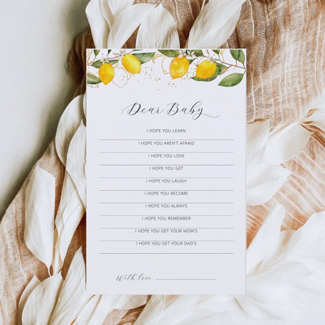 Lámina Jugoso Cítrico Amarillo Baby Shower Querido Juego  (Subido por el creador)