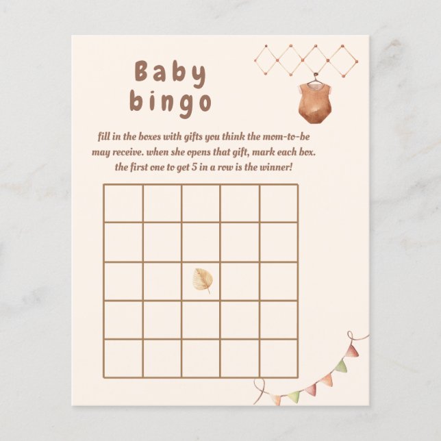 Lámina Juguete de bingo para bebés. (Anverso)