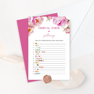 Lámina Juguete de emoji de novias de la peonía de Fuchsia