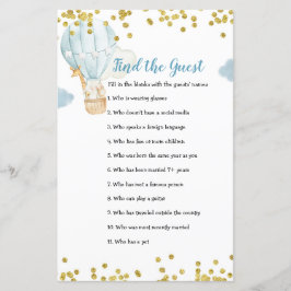 Lámina Jungla de globos de aire caliente Encontrar el jue