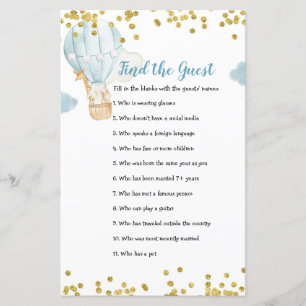 Lámina Jungla de globos de aire caliente Encontrar el jue