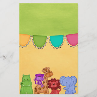 Lámina Jungla dulce de animales Safari Baby Shower