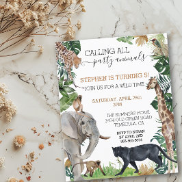 Lámina Jungle Safari llama a los animales Fiestas pantera