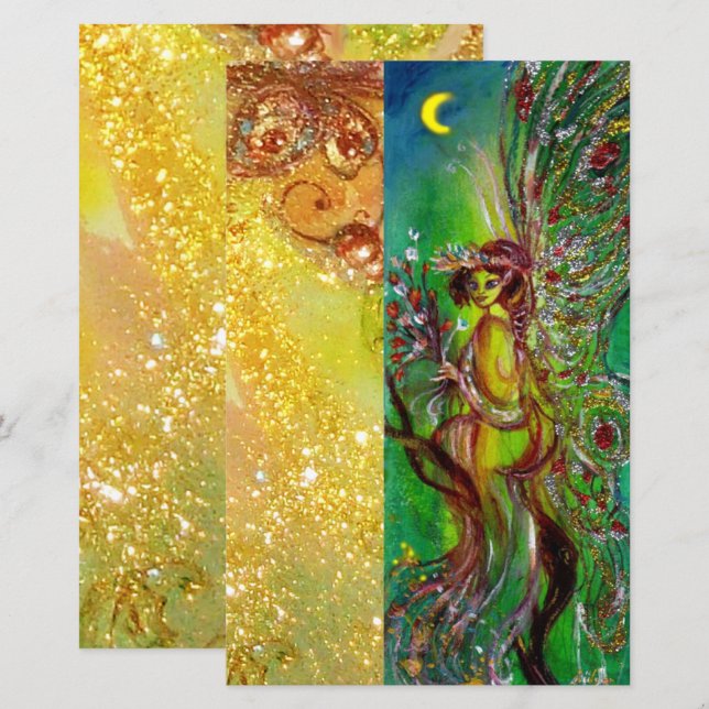 Lámina JUSTICIA VERDE EN LA Fantasía DE LA LUZ DE LA LUNA (Anverso / Reverso)