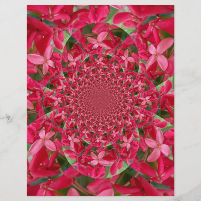 Lámina Kaleidoscope de Crimson: Arte de flores con leche  (Anverso)
