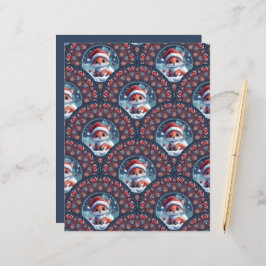 Lámina Kawaii Navidades Fox Art Deco Dot Mandala