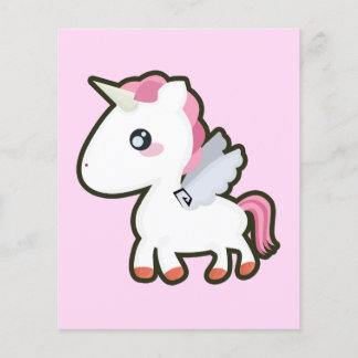 Lámina Kawaii Unicorn