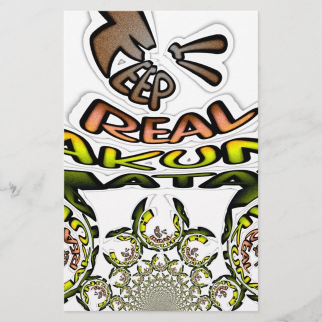 Lámina "Keep It Real" Impresión gráfica/arte de caleidosc (Anverso)