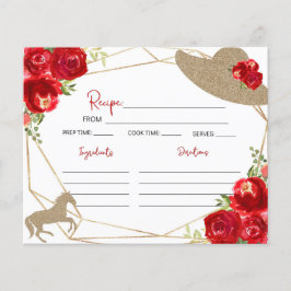 Lámina Kentucky Derby Bridal Shower Receta