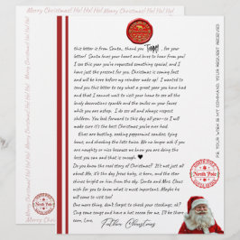 Lámina Kid's North Pole Comfirmation Letter From Santa