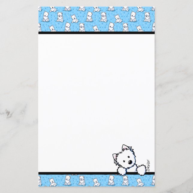 Lámina KiniArt Westies Stationery (Anverso)