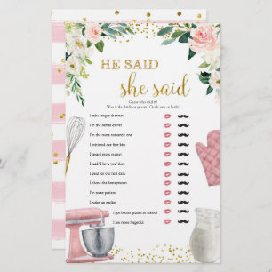 Lámina Kitchen Bridal Shower Dijo Que Ella Dijo Juego