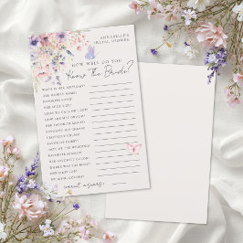 Lámina Know The Bride Butterfly Floral Bridal Shower