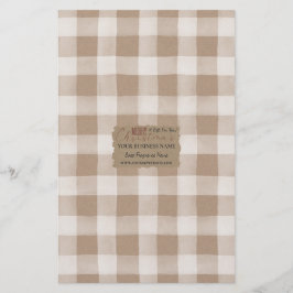 Lámina Kraft Buffalo Check Soap Wrap Paper Sheet - Satin