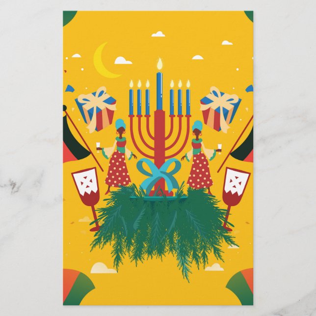 Lámina kwanzaa amarilla (Anverso)