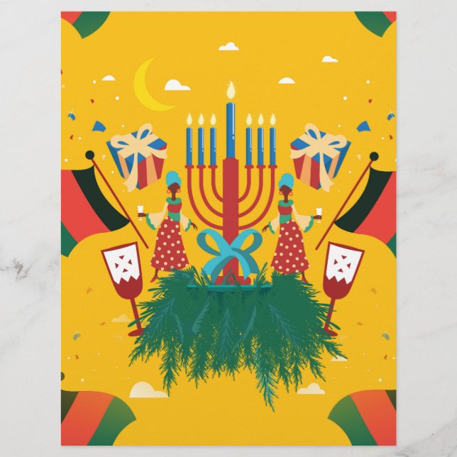 Lámina kwanzaa amarilla (Anverso)