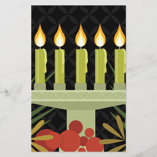 Lámina kwanzaa feliz negro (Anverso)