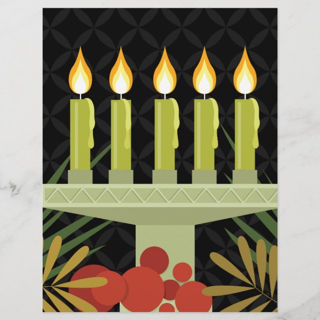 Lámina kwanzaa feliz negro (Anverso)