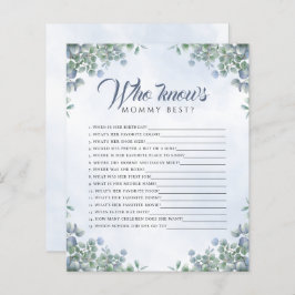 Lámina La acuarela azul verde que conoce a la mamá juego