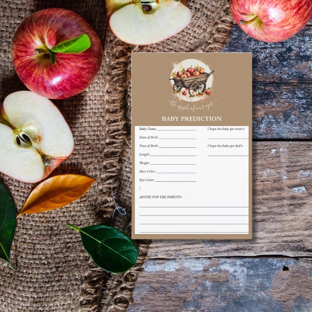 Lámina La Apple De Nuestro Eye Baby Shower Predict Game (Subido por el creador)