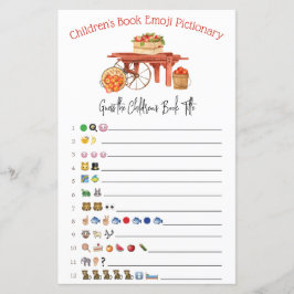 Lámina La Apple de nuestro juego Baby Shower de Emoji de