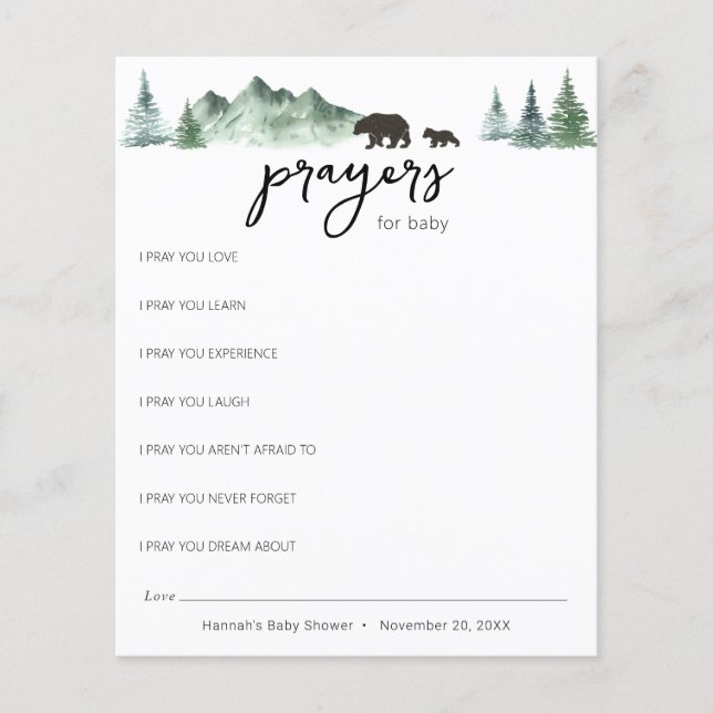 Lámina La aventura comienza con las oraciones del oso par (Anverso)