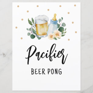 Lámina La Bebé De La Cerveza Pacificadora Pong Está Elabo