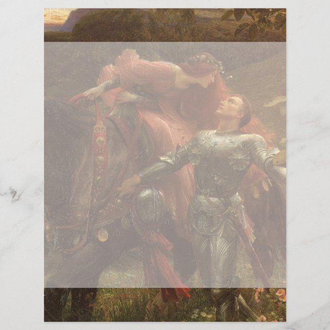 Lámina La Belle Dame sans MGracias por Sir Frank Dicksee (Anverso)