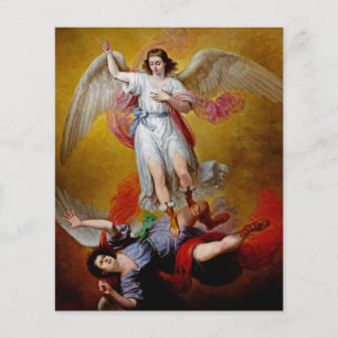 Lámina La caída de Lucifer por Antonio Maria Esquivel