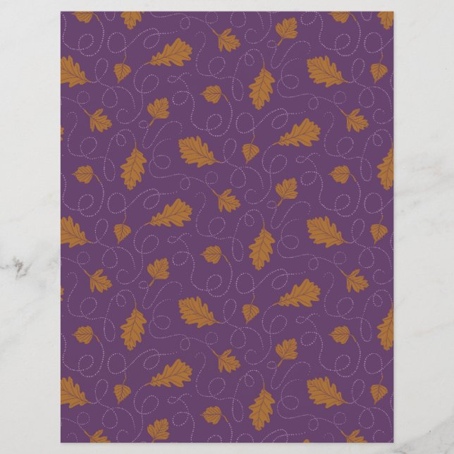 Lámina La caída del morado y el oro deja papel de cuadern (Anverso)