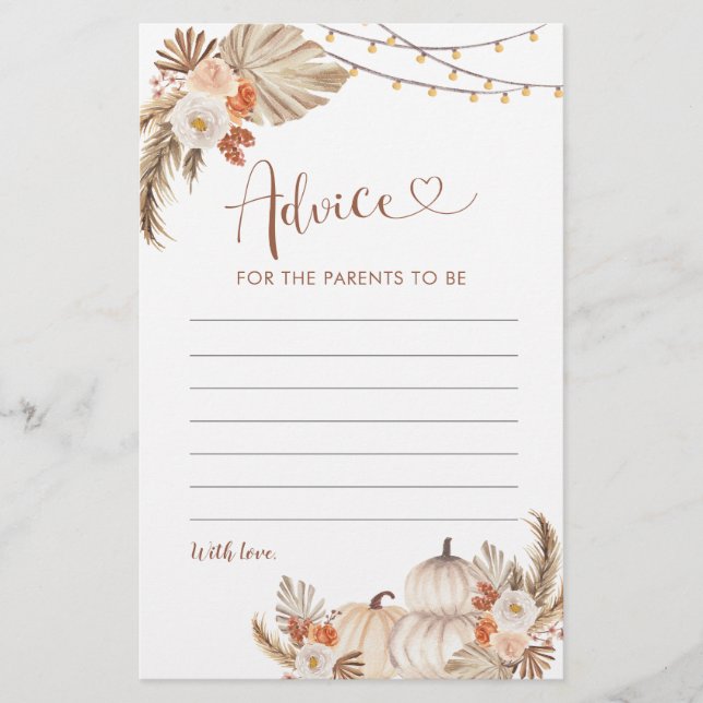 Lámina La calabaza rusa de Boho cae en el consejo de amor (Anverso)